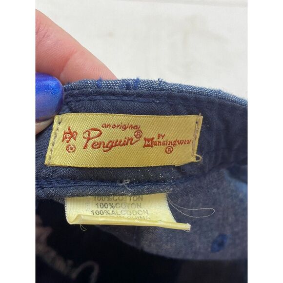 Original Penguin by Munsingwear Hat Cap Adult One Size Strapback Baseball Blue - Picture 8 of 11